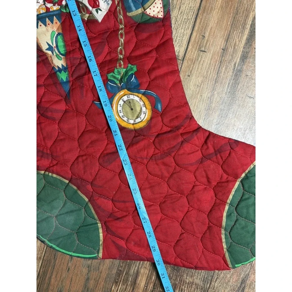 Cranston Vintage Handcrafted Jumbo Stocking Night Before Christmas 17x30 Quilted
